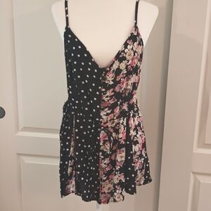 Floral Polka Dot Romper